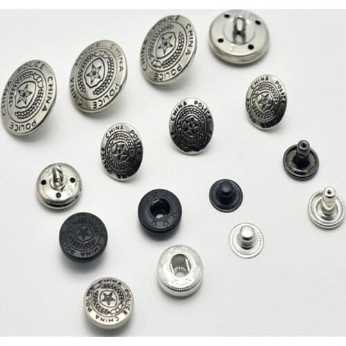 5pcs/bag High-quality Metal Five-pointed Star Button New Security Uniforms, Suits, Trousers, Tooling Uniforms Button Four