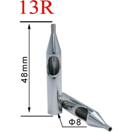 50pcs Sizes 13RT Tattoo Tips Stainless Steel Tattoo Nozzle Tips for Needles