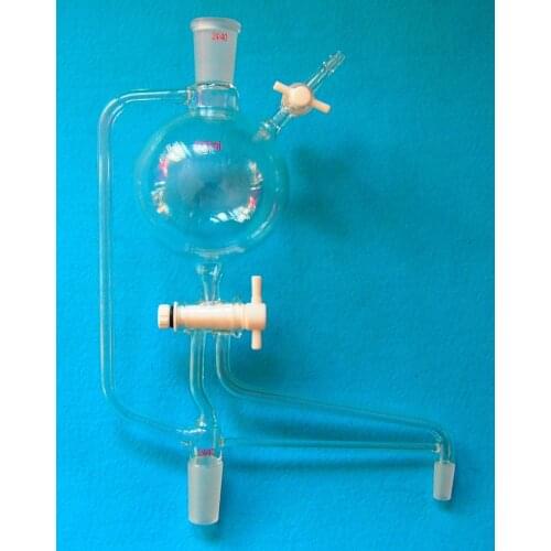 500ml,24/40,Glass Solvent Distillation Head,Still-Head With High Vacuum Valve
