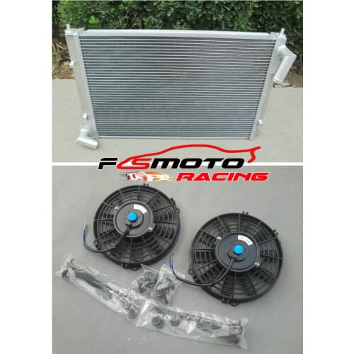 Aluminum Radiator&fan For 2002-2008 BMW Mini Cooper S Hatch/Convertible 1.6L Tritec I4 MT Supercharged R52 R53 02 03 04 05 06 07