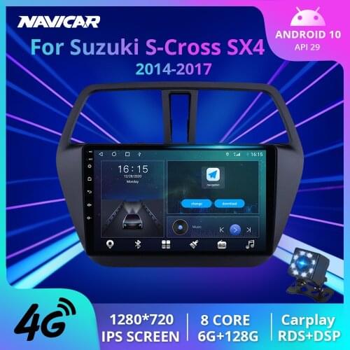 2Din Android10.0 Car Radio For Suzuki S-Cross SX4 2014-2017 GPS Navigation Car Multimedia Player Auto Radio Stereo Receiver IGO