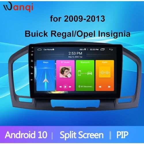 Android10 9" Car Radio For Buick Regal 2009-2013 Opel Insignia Split Screen PIP Video Player Multimedia Player navigation no dvd