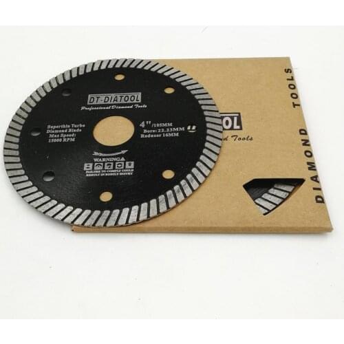 DT-DIATOOL 2pcs/pk Dia 105mm/4inch Dry/wet Diamond Super Thin Saw Blades Cutting Disc For Ceramic Tile Granite bore 20mm/16MM