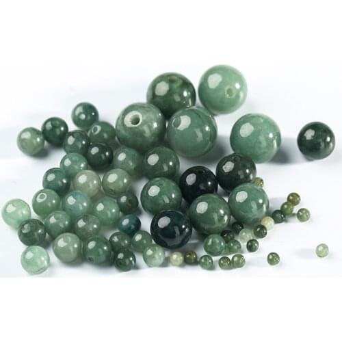 4/6/8/10/13mm Natural Stone Round Beads Jades Emerald Beads Handmade Craft For Bracelets Necklace DIY Jewelry Making Components