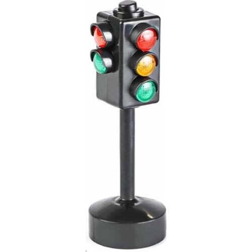 1Pcs Mini Traffic Signs Road Light Block with Sound LED Children Safety Kids Education Toys Perfect Gifts for Birthdays Toys