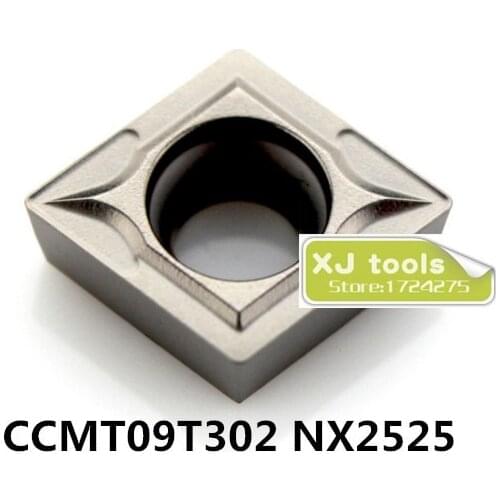 10pcs CCMT09T302 NX2525/CCMT09T304 NX2525/CCMT09T308 NX2525 ceramic inserts for SCLCR/SCKCR,Turning Blades, Matel Ceramic Tips