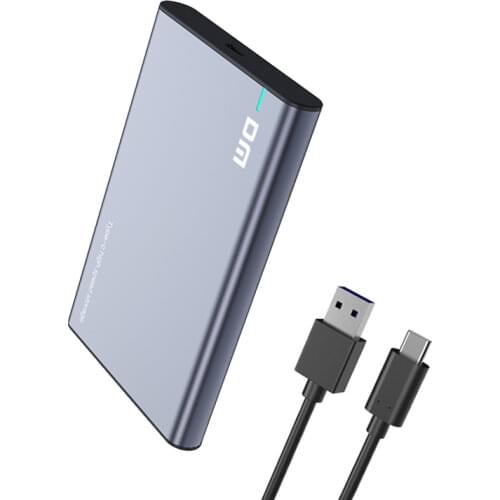 DM HDD Case 2.5 inch SATA to USB 3.1 Type C Gen 2 Case Tool Free for Samsung Seagate SSD 4TB Hard Disk Drive Box External HDD En