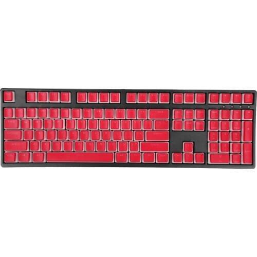 108 Keys Mechanical Keyboard Keycap Pudding Red Transparent Backlight PBT Material Suit for Anne Pro 2 GK61 SK61 GK64 PC Game