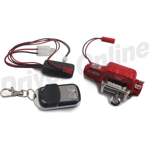 Metal Steel Wired Automatic Simulated Winch for 1/10 Rc Crawler Car Traxxas Trx4 Axial SCX10 90046 D90