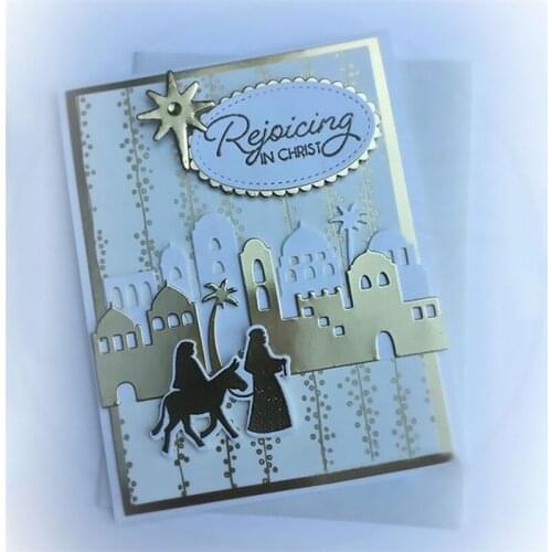 Metal Cutting Dies 5Pc/lot Bethlehem Building Stencils for DIY Scrapbooking/photo album Decorative Embossing DIY Paper Cards
