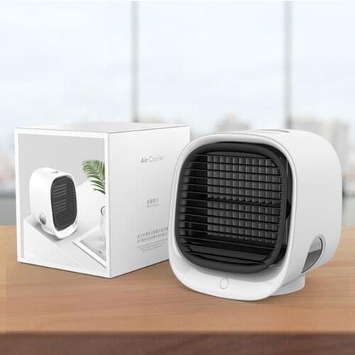 Mini Portable Air Conditioner 7 Colors Light Conditioning Humidifier Purifier USB Desktop Air Cooler Fan For Home Office