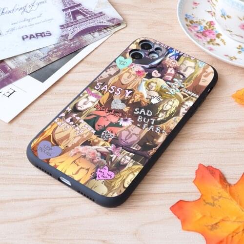 For iPhone Alucard Tepes Kawaii Collage Print Soft Matt Apple iPhone Case