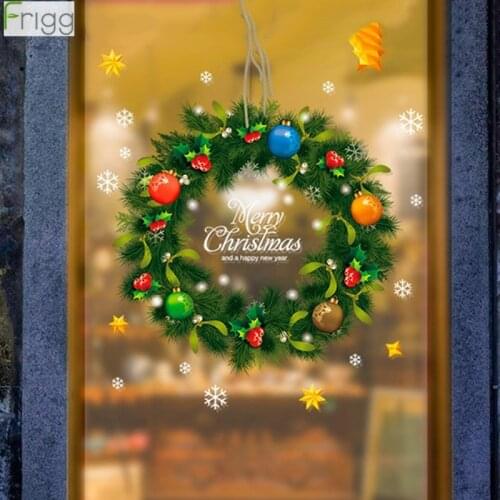 Wall Window Christmas Stickers Christmas Decoration For Home 2020 Merry Christmas Ornaments Xmas Navida Happy New Year 2021