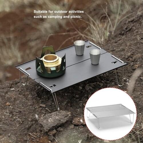 Outdoor aluminum alloy camping folding table portable mini table barbecue coffee table super light multi-purpose camping table