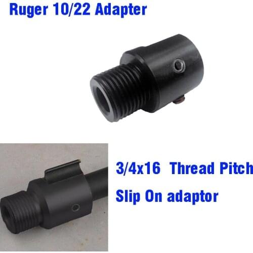 Barrel End Threaded Adapter for Ruger 1022 10/22 Thread Barrel Adapter 3/4-16 3/4x16 Slip On adaptor