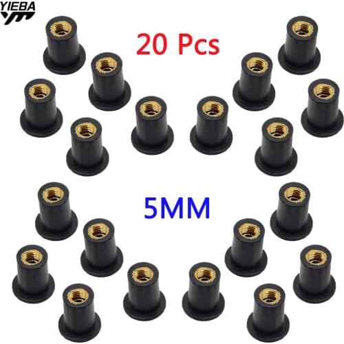 M5 Rubber Well Nuts Blind Fastener rivet fishing kayak accessories jack nuts pack FOR HONDA CBR300R/CB300F/CB300FA CB190R 15-18