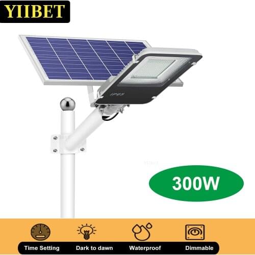 YIIBET 300W IP65 Solar LED Street Light Lightings Outdoor Solar Lamps Focos Solares Exteriorу личный светильниксадовый фонарь