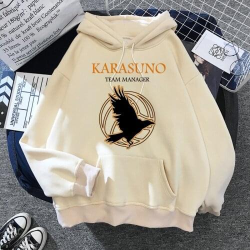 Japan Anime Haikyuu Karasuno Fly High Graphic Hoodie Swearshirt Men/women Unisex Printing Long Sleeves Harajuku Regular Tops