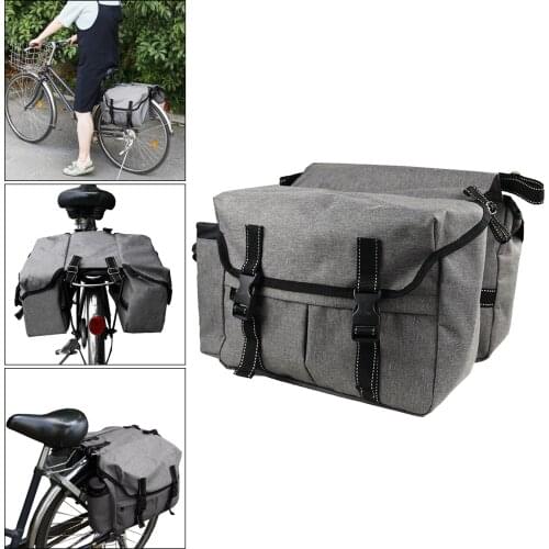40L Bicycle Bags Cycling Rear Double Side Travel Bag Tail Seat Pannier Bicycle Luggage Carrier Bike Rack Trunk Bag