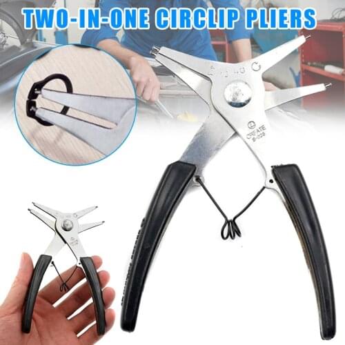 Internal And External Circlip Pliers Retaining Ring Pliers Two-In-One Dual-Use Retaining Ring Pliers For Repair Tool LXY9