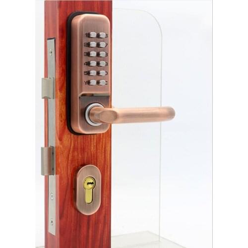 Waterproof Gate Opener Digital Lock Key Code Handle Lock Swing Door Lock Mechanical Lock