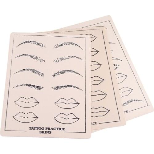 YILONG 3pcs Permanent Makeup Eyebrow Lips Blank Tattoo Practice Skin Sheet for Needle Machine Supply Kit Hot Selling