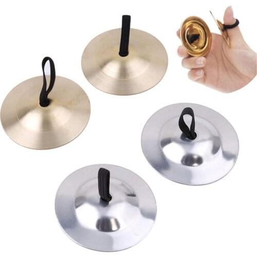 1pair Professional Women Bellydance Accessories Jewellery Copper Finger Cymbals Belly Dance Zills Hand Dance Accessories