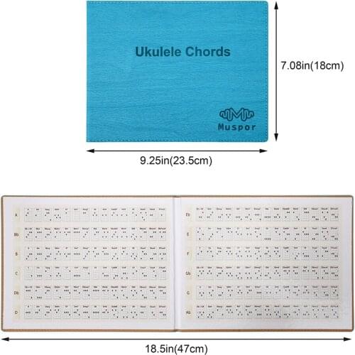 1pc Ukulele Book PU+Paper Pro Note Book Sheet Music EASY to CARRY