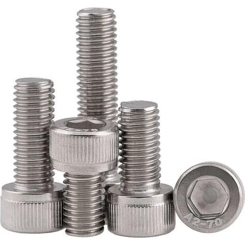 1pcs M12 stainless steel hexagon socket head cap screws cylindrical side cup heads socket sides hatscrews 20mm-75mm length