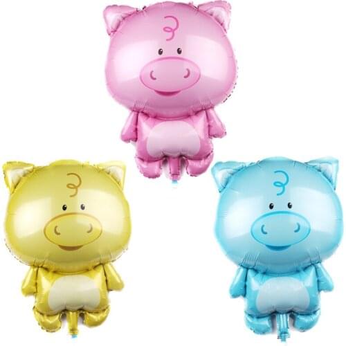 1PC 50*68cm Cartoon pig balloon Aluminum foil balloons birthday party decorations kids toy globos
