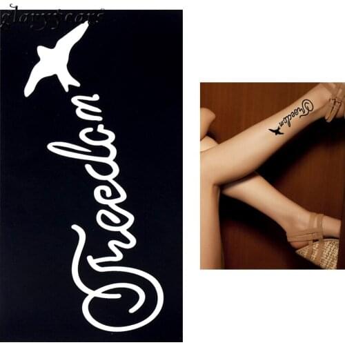 1pc Woman Body Art Drawing Tattoo Stencil Freedom Flying Pigeon Design Small Henna Indian Waterproof Tattoo Sticker Template G27