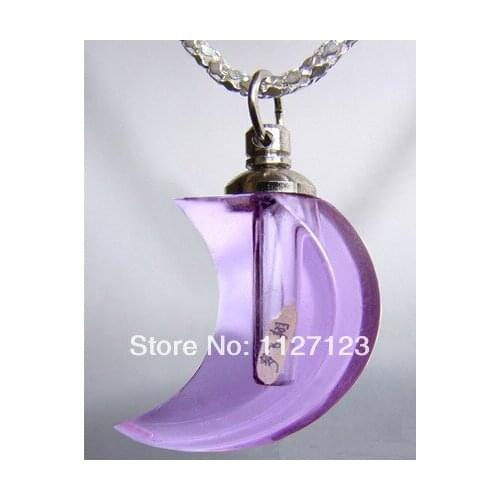 25pcs/lot purpie moon Rice vials pendants rice vial pendant perfume empty glass bottle glass spray perfume bottl