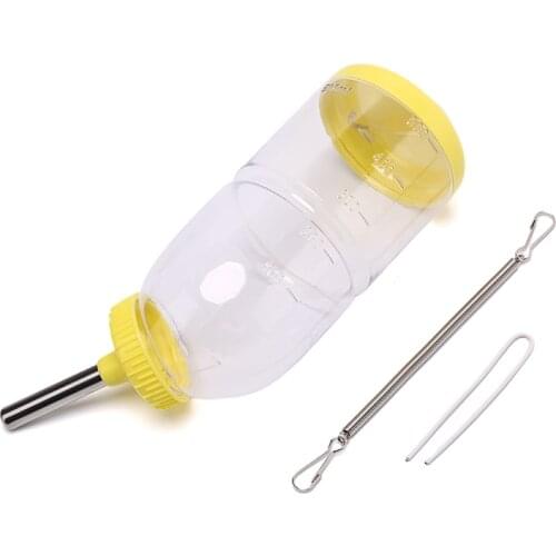 500ml Plastic Hamster Drinker Water Bottle Dispenser Feeder Hanging Pet Dog Guinea Pig Squirrel Rabbit Drinking Head Pipe