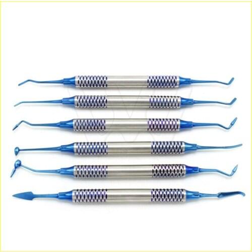 6pcsset) Free shipping dental Resin packer set Resin Aesthetic Restoration Kit Resin phototool