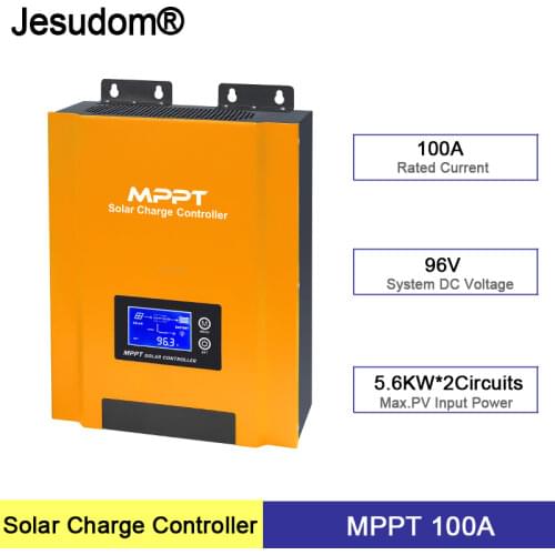 96v LCD Display MPPT Solar Charge Controller 100A Solar Panel Battery Charge Controller Voltage Regulator