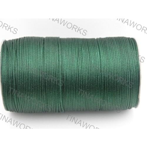 FREE SHIPPING 300meters/327Yards Dark Green Rattail Satin Cord/Thread Chinese knot/Nylon beading cord