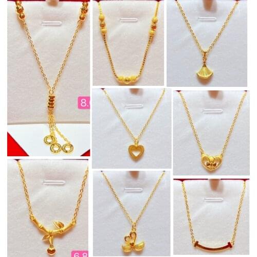HX 24K Pure Gold Necklace Real AU 999 Solid Gold Chain Brightly Simple Upscale Trendy Classic Fine Jewelry Hot Sell New 2020