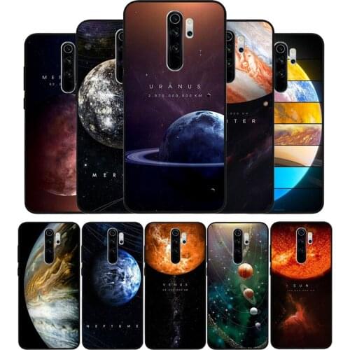 Space Solar System Planets Earth Mars Phone Cover For Xiaomi Redmi note 9S 8T 7 6 5 4 Pro for redmi 4A 4X 5 Plus Soft Case