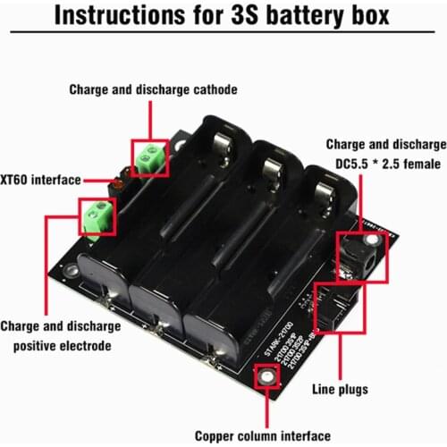 Power Bank case 12V Battery Holder 21700 Storage Box Balance Circuits 40A 80A BMS PCB 3S Power Wall 21700 battery pack DIY Ebike