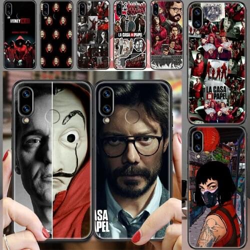 La Casa De Papel TV Phone case For Huawei Honor 6 7 8 9 10 10i 20 A C X Lite Pro Play black soft hoesjes fashion bumper luxury