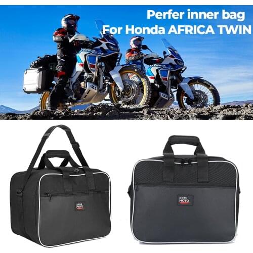 For HONDA AFRICA TWIN Luggage Bags Motorcycle Side Inner Saddle Tool Bags Aluminum Box Bag 900D PVC Waterproof
