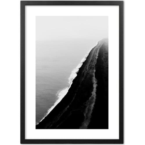 Black White Coast Photography Wall Art Print paper Painting Nordic Posters And Prints Wall Pictures For Living Room