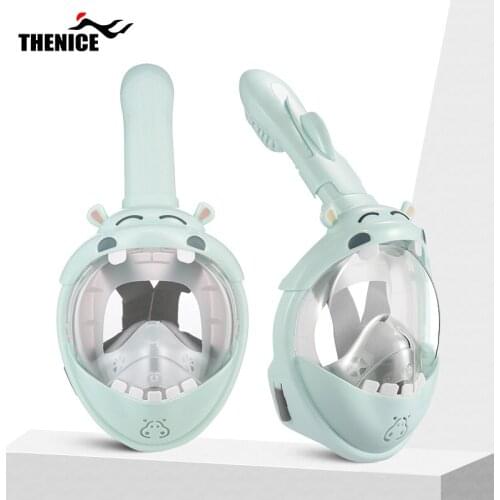 Kids Funny Cartoon Swimming Training Full Face Snorkeling Mask Safe Swimming Mask For beginner