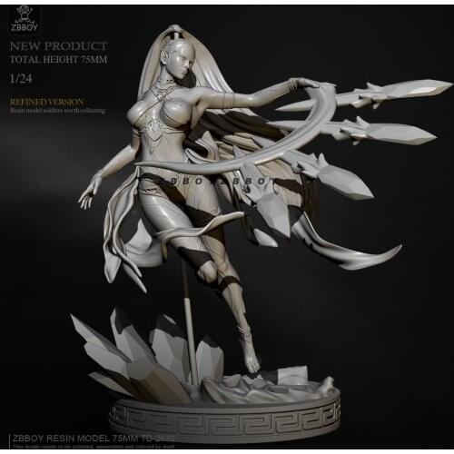 H75mm 1/24 Resin model kits figure beauty colorless and self-assembled TD-2632