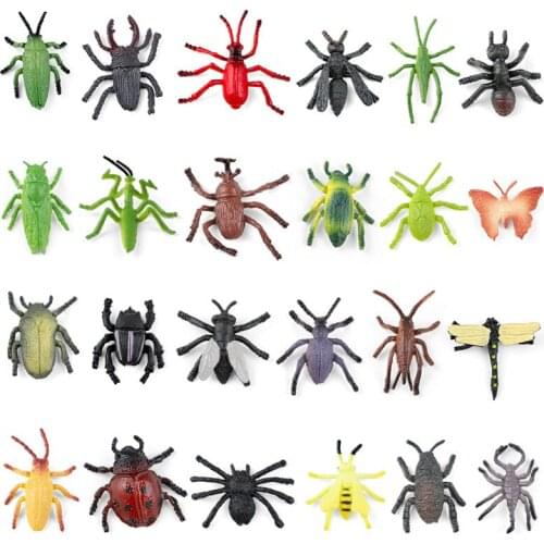 Insect Series Simulation Animal Model Ladybug Dragonfly Ornaments Childrens Science and Education Hand Office Scene Accessories