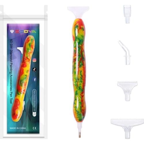 5D Diamond Painting Tool Handmade Crystal Resin Point Drill Pen For Square/Round Rhinestone Art Diamond Embroidery Accessories