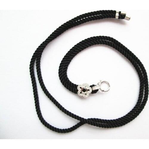 KJJEAXCMY fine jewelry 925 pure silver inlaid crystal necklace rope chain pendant chain female Earrings accessories nmbvc
