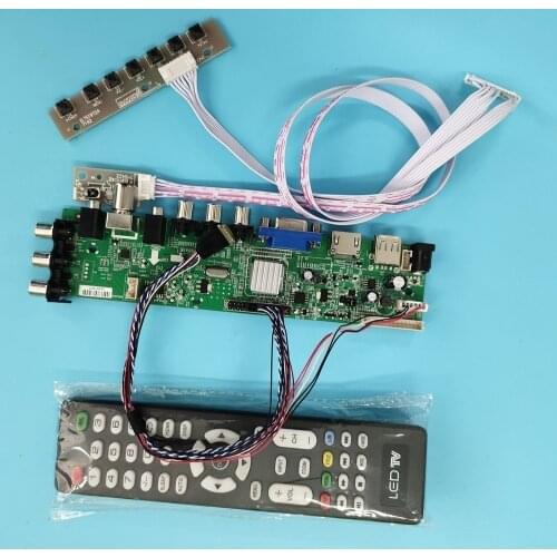 Kit For B089AW01 V1/B089AW01 V0 DVB-T DVB-T2 WLED Signal controller board VGA LED HDMI digital TV LVDS USB remote 40pin 1024X600