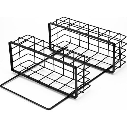 Wrought Iron Kitchen Bathroom Wall Hanging Wall Shelf Free Punching Wall Hanging Storage Basket Dormitory Hanging Basket