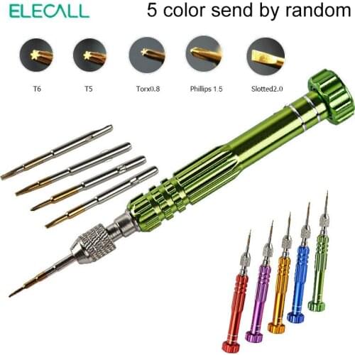 ELECALL 6 In 1 Screwdriver Set Multi-function Repair Tools Digital Computer Mobile Phone Repair Torx Phillips Slotted